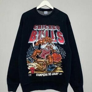 Chicago Bulls Made In USA Retro 90s Basketball Crewneck Sweatshirt